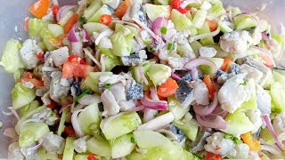 ASMR MILKFISH CEVICHE with CUCUMBER MUKBANG  kilawin na bangus viral youtube viralvideo [upl. by Arraik]