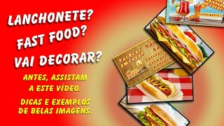 Quer decorar sua LanchoneteFast Food com belas imagens Dicas de Decoração Quadros lindíssimos [upl. by Llenoj]