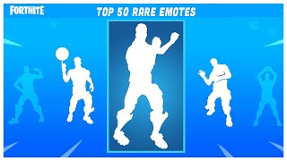 Fortnite TOP 50 RARE EMOTES in September 2023 [upl. by Novahc]