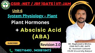 Abscisic Acid ABA  Plant Hormones  Quick Revision  Lecture6 Plant Physiology  Unit6 [upl. by Llenrap]