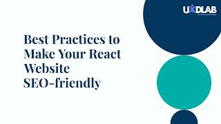 Best Practices to Make Your React Website SEO friendly [upl. by Oluap401]