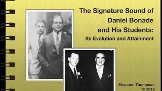 The Signature Sound of Daniel Bonade and his Students Its Evolution and Attainment [upl. by Lowis]