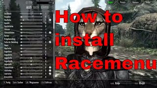 Skyrim  How to install Racemenu manually [upl. by Ransom688]