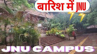 JNU Campus Vlog  हल्की बारिश में JNU  Jawaharlal Nehru University [upl. by Evadnee]