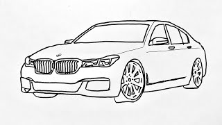 How To Draw Bmw Car Step By Step  Araba Çizimi Bmw [upl. by Ruscher806]