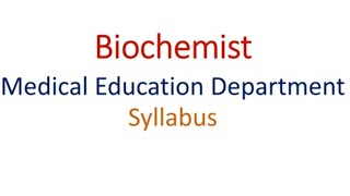 BIOCHEMIST  medical education department syllabus  BioChem Mentor  Nasiya [upl. by Acinomal]