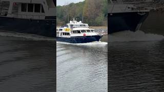 Marlow 78 Explorer passing us by greatloop boating boat [upl. by Akcira201]