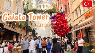 Exploring Around Galata Tower Istanbul  Turkey  Walking Tour  Travel  Parivish World  4K HDR [upl. by Elias]