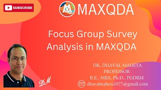 28 Focus Group Survey Analysis in MAXQDA  Dr Dhaval Maheta [upl. by Ahsikyt]