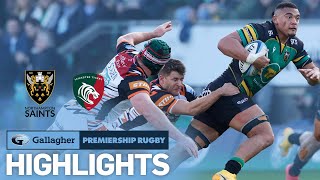 Northampton v Leicester  HIGHLIGHTS  Two Tries for Nemani Nadolo  Gallagher Premiership 202122 [upl. by Aniahs22]