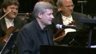 Stephen Harper Plays Piano  Star Spangled Banner [upl. by Jovi]