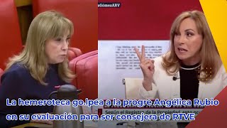 La hemeroteca golpea a la progre Angélica Rubio en su evaluación para ser consejera de RTVE [upl. by Tram]