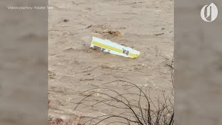 Camper and tree debris float away in severe Oregon flooding [upl. by Libna636]