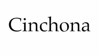 How to Pronounce Cinchona [upl. by Sherr]