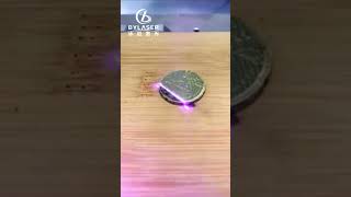 laser cleaning old coins 😮 lasercleaningmachine lasermachinesupplier lasercleaning fiberlaser [upl. by Ille]