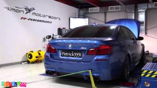 BMW M5 F10  Dyno run with down pipe catback IPE exhaust [upl. by Mena]