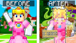 Princess Peach QUITS 🤢😱Minecraft Super Mario 298 [upl. by Aramoix51]