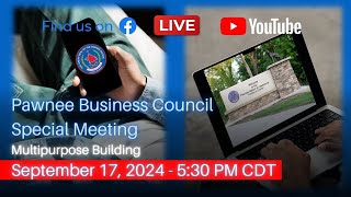 Pawnee Business Council Special Meeting [upl. by Nolly]