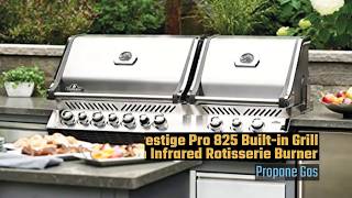 Napoleon Prestige Pro 825 Builtin Grill with Infrared Rotisserie Burner [upl. by Ynatterb433]