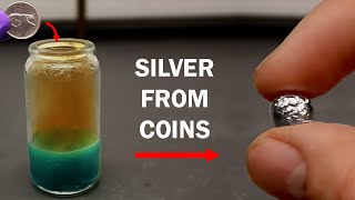 Extracting pure silver from a coin [upl. by Skyla798]