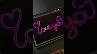 Tutorial 💚 How draw love gradient letter in Procreate [upl. by Alyam684]