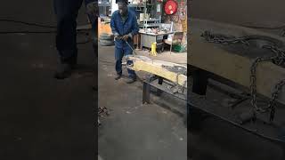 FIXING EXCAVATOR AND TRACTORS AXLE THROUGH BUSHING AND WELDING [upl. by Laikeze]