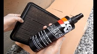 How To Clean KampN Air Filter in Car [upl. by Lenrad]