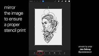 How to Darken Your Stencil Lines Using Procreate — S8 Stencil Printers Available at PainfulPleasures [upl. by Ness]