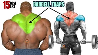 TRAPS WORKOUT top 5 traps exercises WITH BARBELL  UPPER TRAPS  MIDDDLE TRAPS  LOWER TRAPS [upl. by Ittam120]