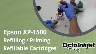 XP15000 Refillable Cartridges  First time and topup refilling [upl. by Nylknarf]