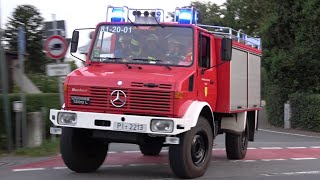 Unimog TLF 818 mit Blaulicht Update Freiwillige Feuerwehr Heede auf Einsatzfahrt [upl. by Ferdinand779]