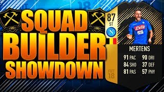 FIFA 18 SQUAD BUILDER SHOWDOWN IF MERTENS 87 FIFA 18 ULTIMATE TEAM [upl. by Lorola647]