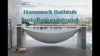 Acrylic Floating Hanging Hammock Bathtub Installation Tutorial [upl. by Ahsilram]