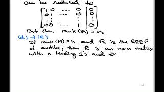 Linear Algebra 56  Invertibility Theorem 3 of 3  NYC [upl. by Dewhirst]