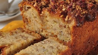 Banana Streusel Bread Recipe Demonstration  Joyofbakingcom [upl. by Lumpkin320]