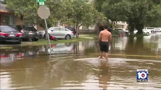 Hallandale Beach residents want city officials to provide more drainage for flooding victims [upl. by Akinnej]