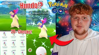 AMAZING SHUNDO Hunt during Hisui Typhlosion Raid Day Pokemon Go [upl. by Esyned92]