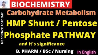 HMP Shunt and its Significance Pentose phosphate pathwayBiochemistryB PharmacyBScNursing [upl. by Novello416]