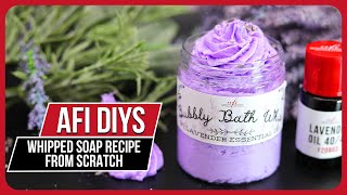 How to Make Fluffy Whipped Soap Easy Recipe with Essential Oil [upl. by Assenay873]