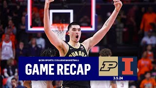 Purdue clinches backtoback Big Ten Champs with win over Illinois  Game Recap  CBS Sports [upl. by Anaiv]