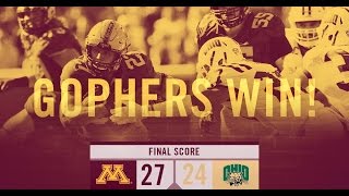 Highlights Gophers Defeat Ohio 2724 on Homecoming [upl. by Shoemaker388]