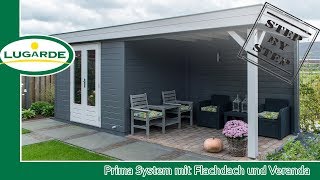 Gartenhaus bauen Prima System mit Veranda  Lugarde [upl. by Norha]