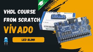 BASYS3 BOARD LED BLINK APPLICATION  Vivado program  fpga vhdl scratch [upl. by Dynah]