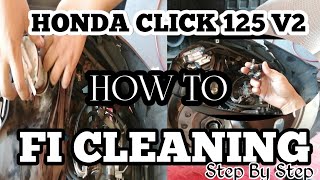 HONDA CLICK V2 FI CLEANING [upl. by Quiteris913]