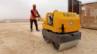 Mini Roller Compactor  Double Drum Roller For Soil Compaction  Construction Equipment [upl. by Nonac517]