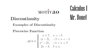 Discontinuity Example of a Piecewise Function  Calculus I  Limits [upl. by Arbrab730]