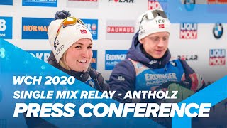 Antholz 2020 Single Mix Relay Press Conference [upl. by Nehte889]