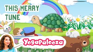 This Merry Tune Fun kids yoga music amp movement song with Bunnies Dragons Frogs and More [upl. by Lustick30]