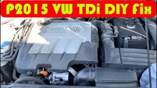 P2015 VW Intake Manifold failure Fix DIY [upl. by Krm]