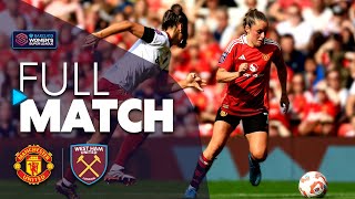 Full Match Manchester United v West Ham United  Barclays WSL 202425 [upl. by Atinehc913]